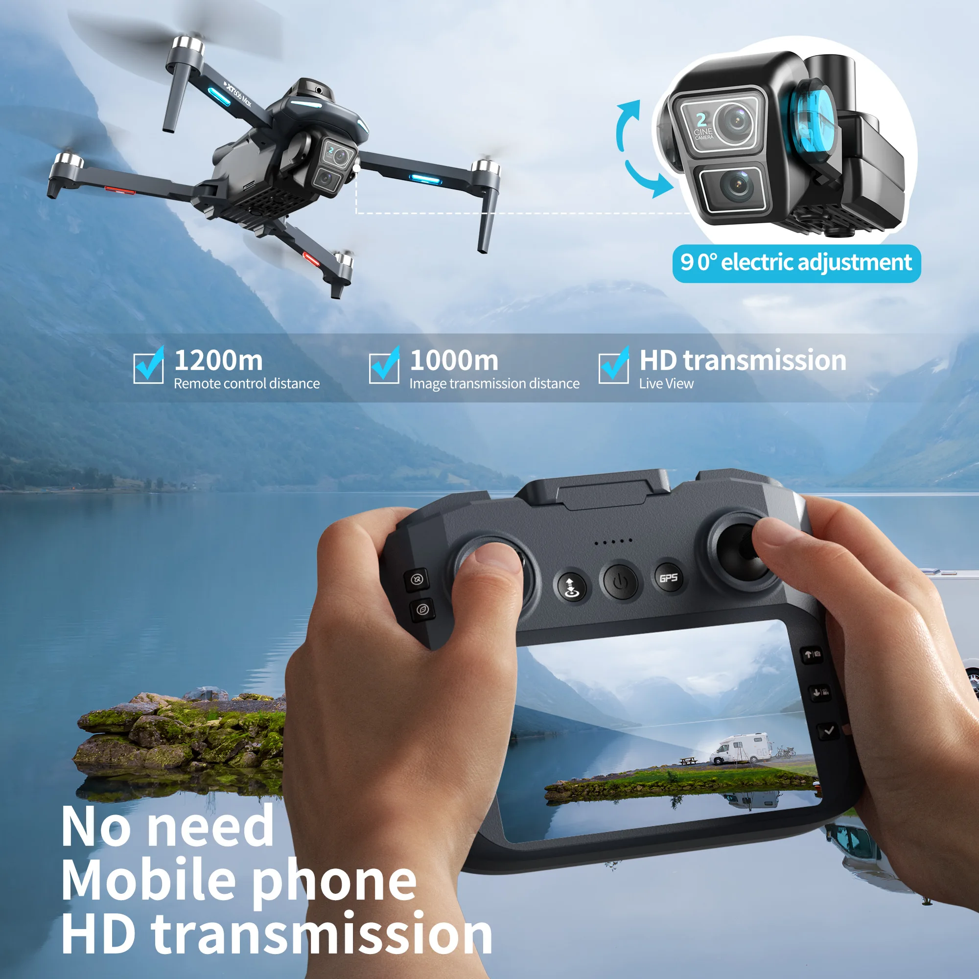 طائرة بدون طيار XT606 الأصلية  - مراجعة Drone Multispectral وسعره