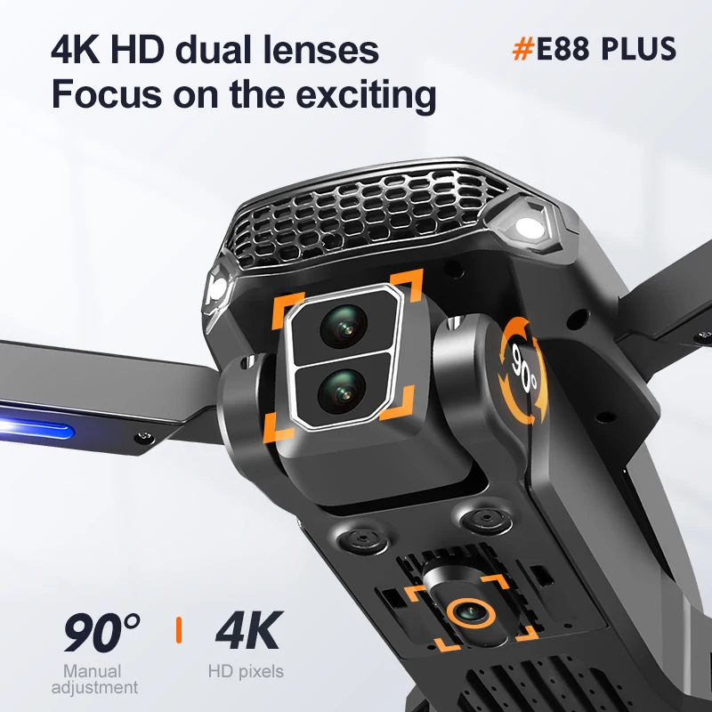 طائرة بدون طيار E88 Plus Quadc - مراجعة Drone Cinematic وسعره