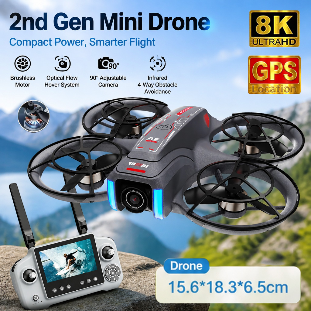 طائرة AE21 ميني درون 8K HD بكا - مراجعة Drone Multispectral وسعره